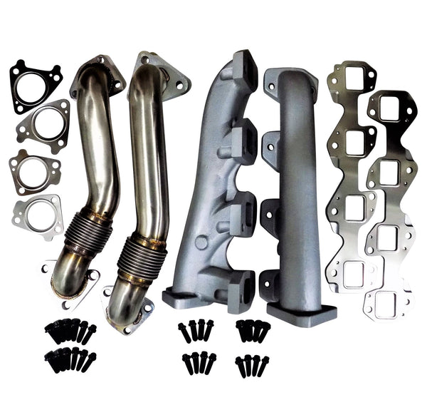 01-16 Duramax High Flow Exhaust Manifolds  Up Pipes – RPI Diesel